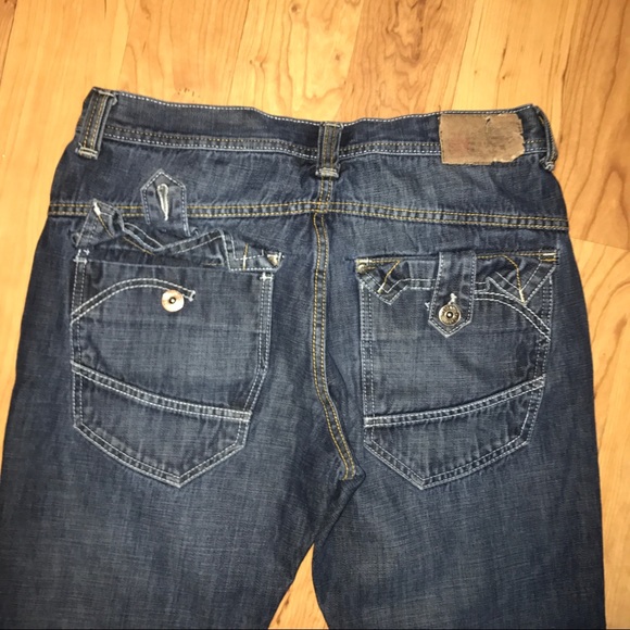 y2k Modern Culture Dark Wash Relaxed Fit size 36 not baggy - Picture 7 of 8